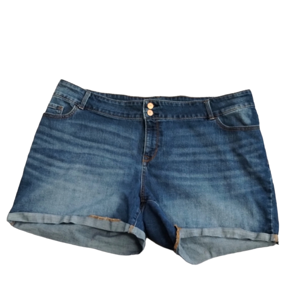 Old Navy Cury Profile Denim Blue Jean Shorts Women Size 22 Plus Regular